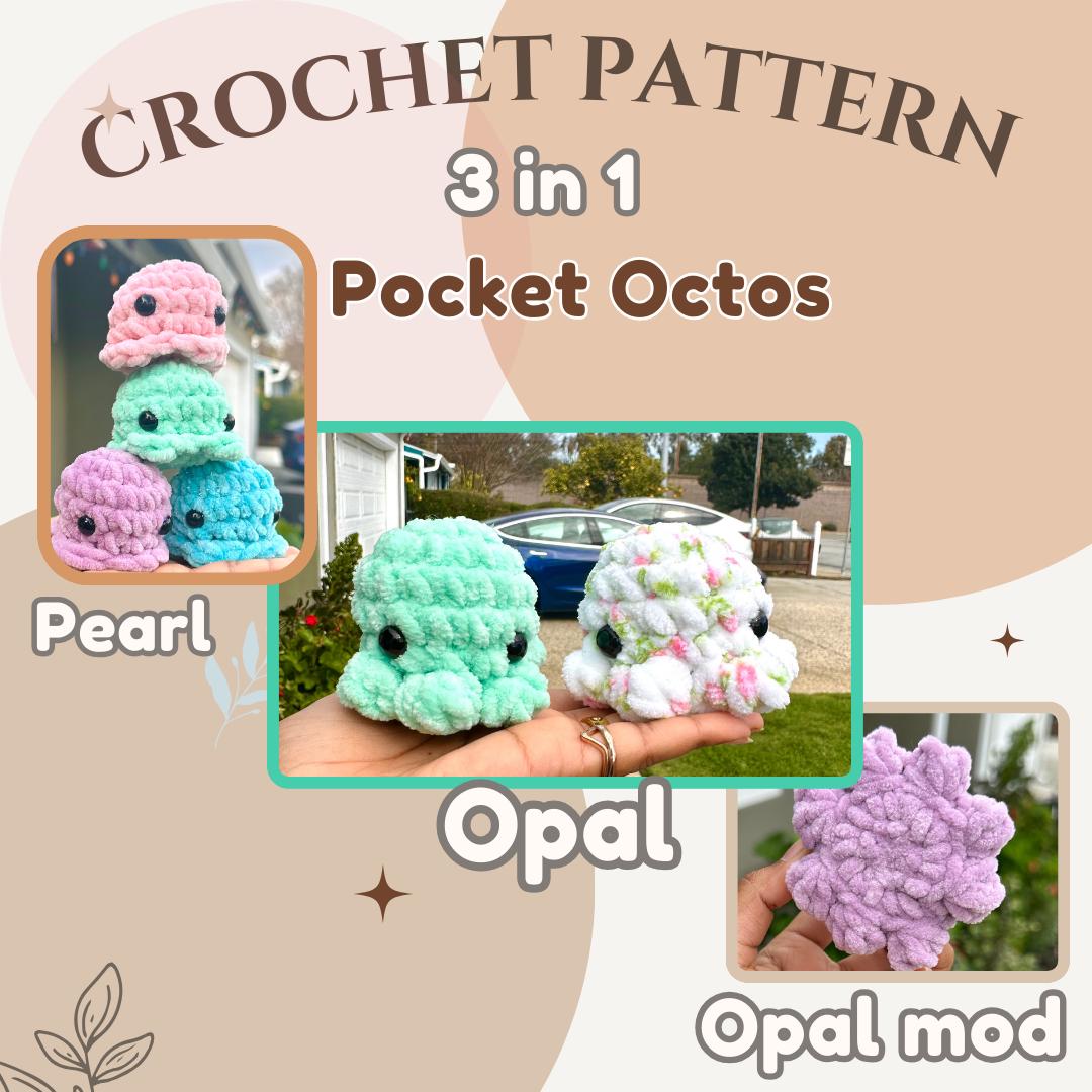 Market Prep Crochet Pattern Bundle – No-Sew Pocket Turtles, Octos, Books, Mugs (PDF Pattern)