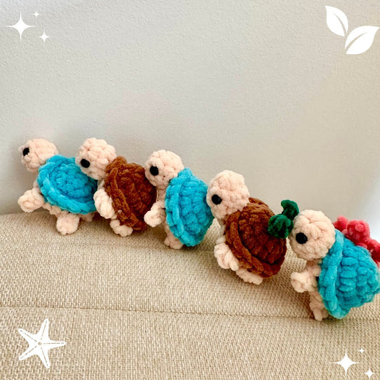 No Sew 2 in 1 Crochet Pattern: Pocket Turtles