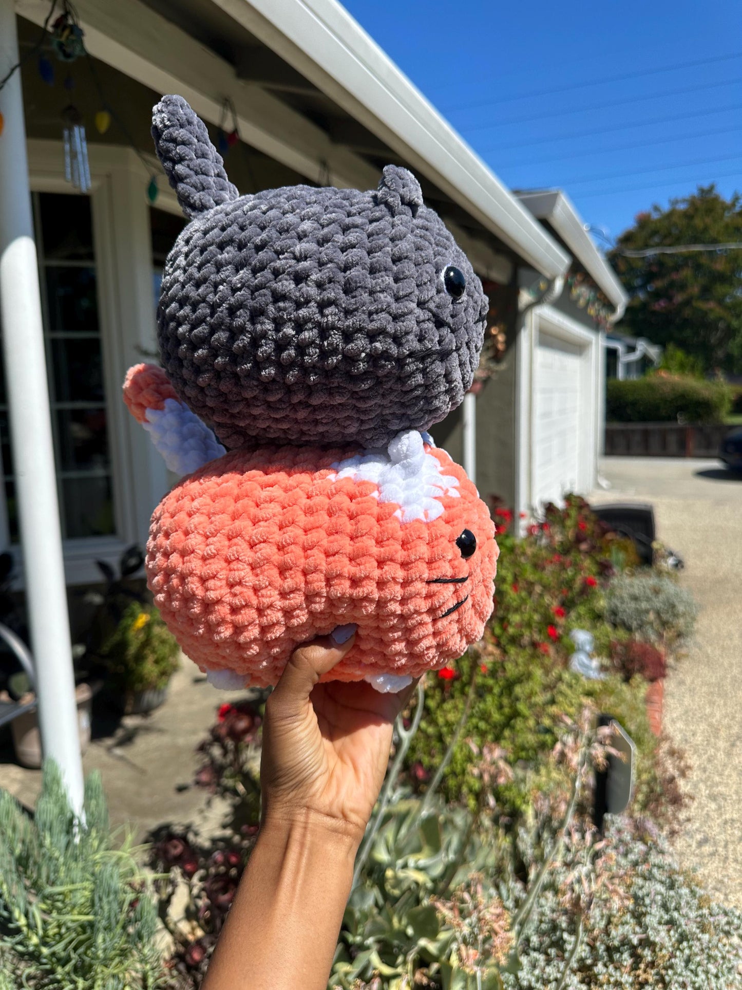 Customizable Loaf Cat Plushie, Chunky Amigurumi Stuffed Animal
