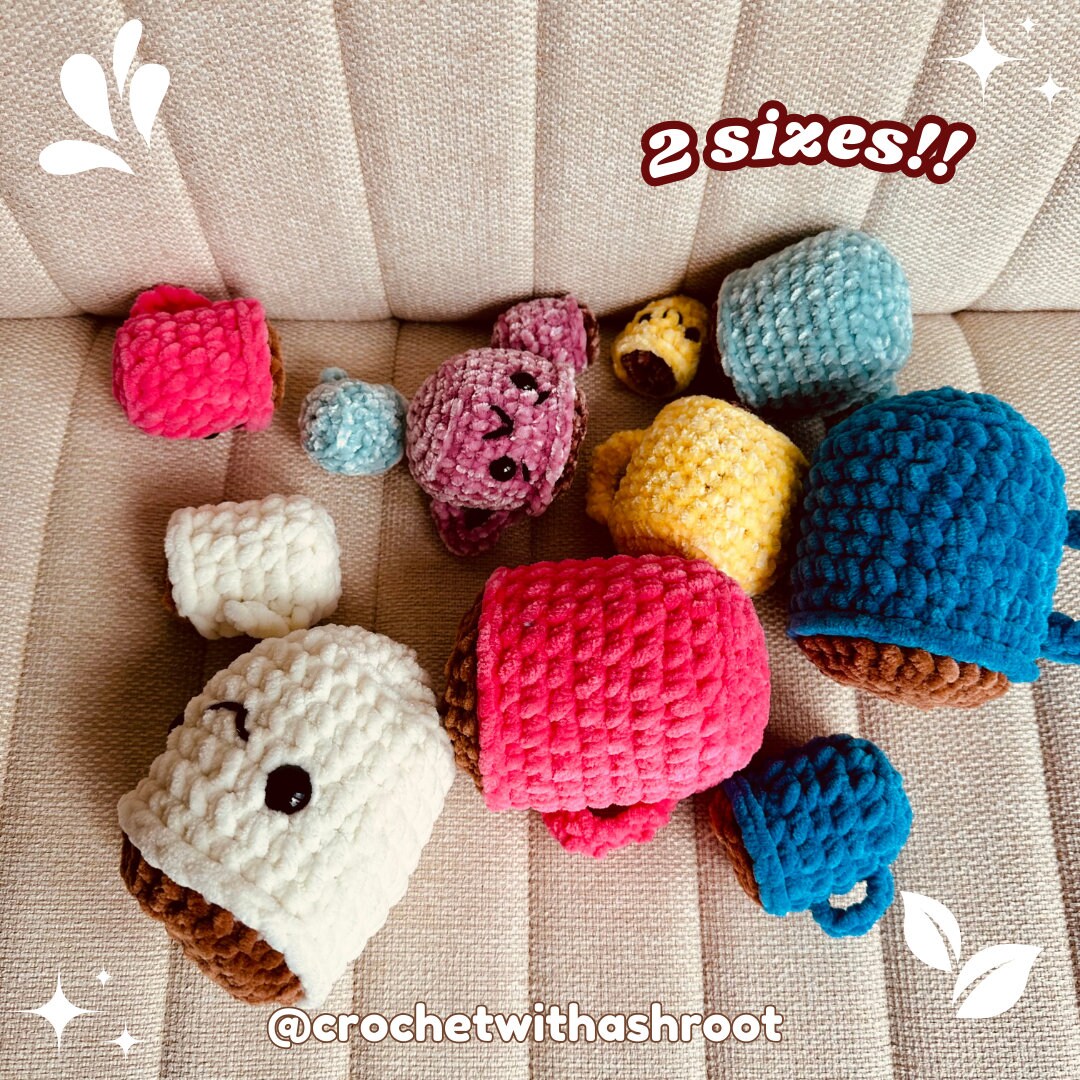 No Sew Coffee Mug Crochet Pattern with Video Tutorial