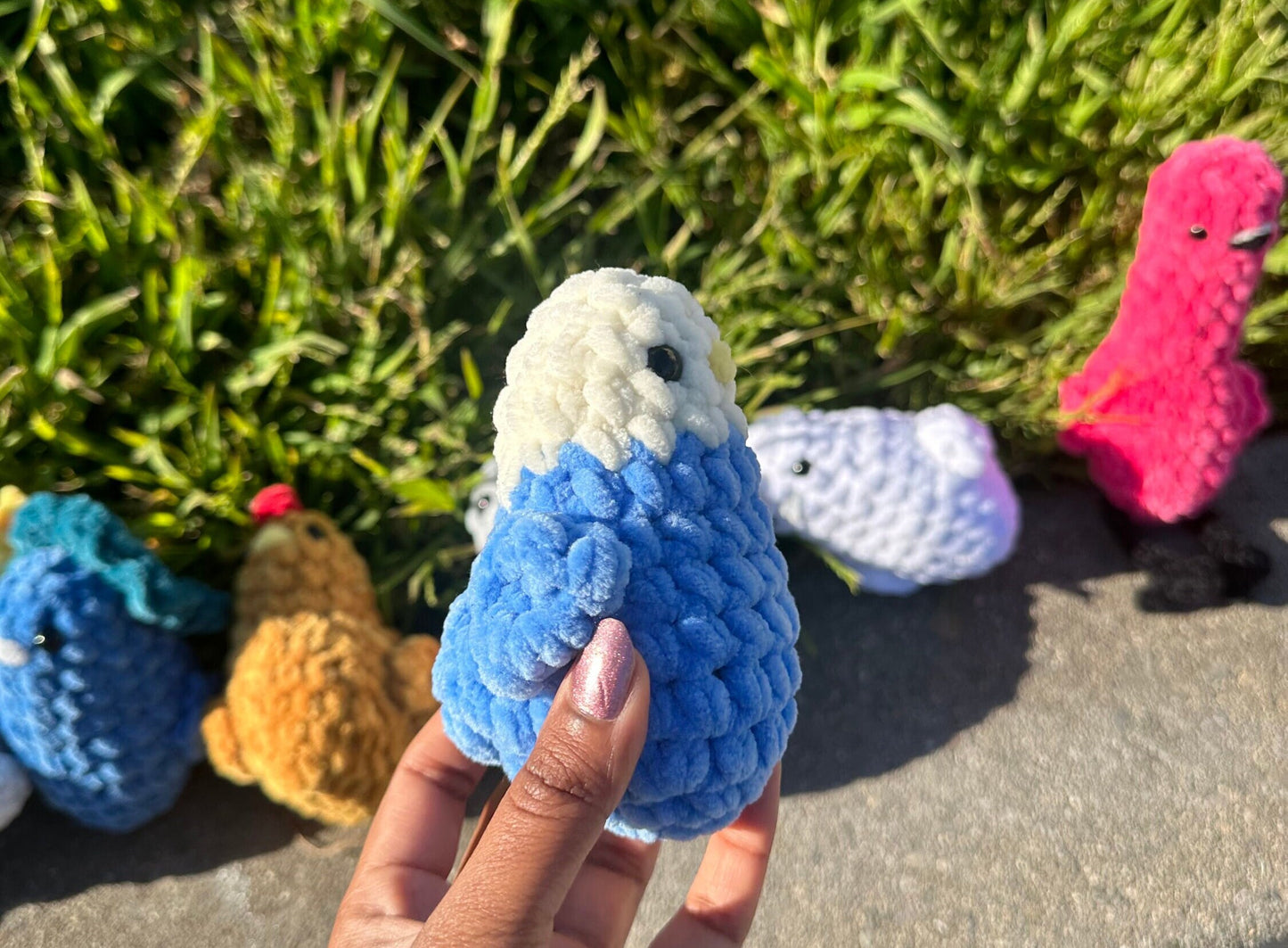 Crochet Bird Plushie, Amigurumi Stuffed Animal, Desk Buddy