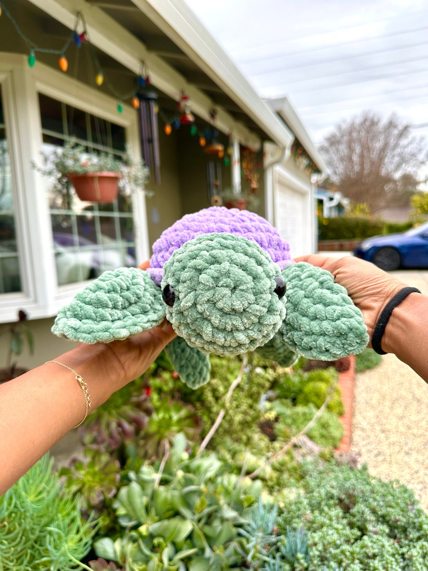 Customizable Crochet Sea Turtle Plushie: Medium Size Amigurumi