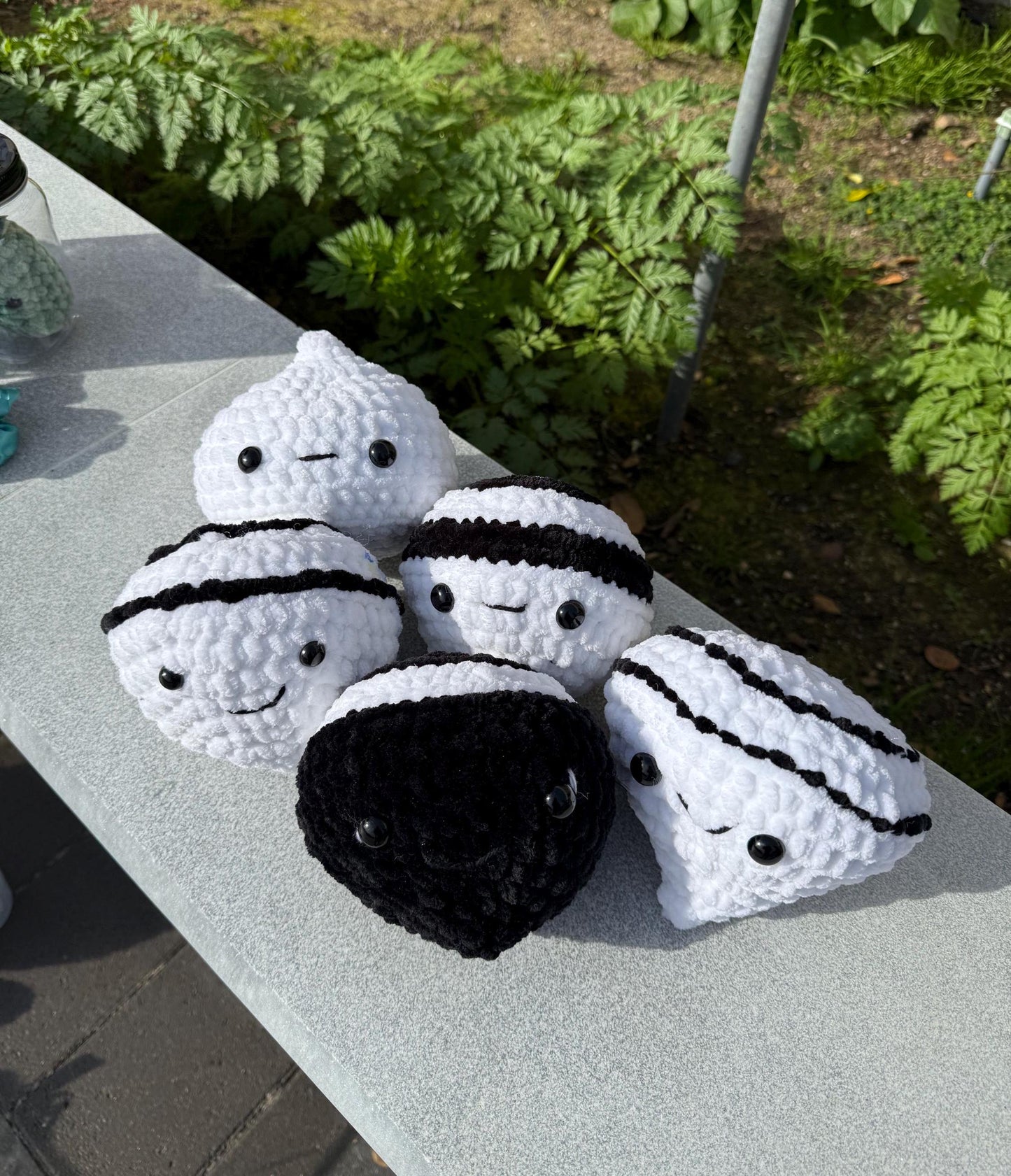 Mystery Amigurumi Plushie, Black and White Stuffed Animal