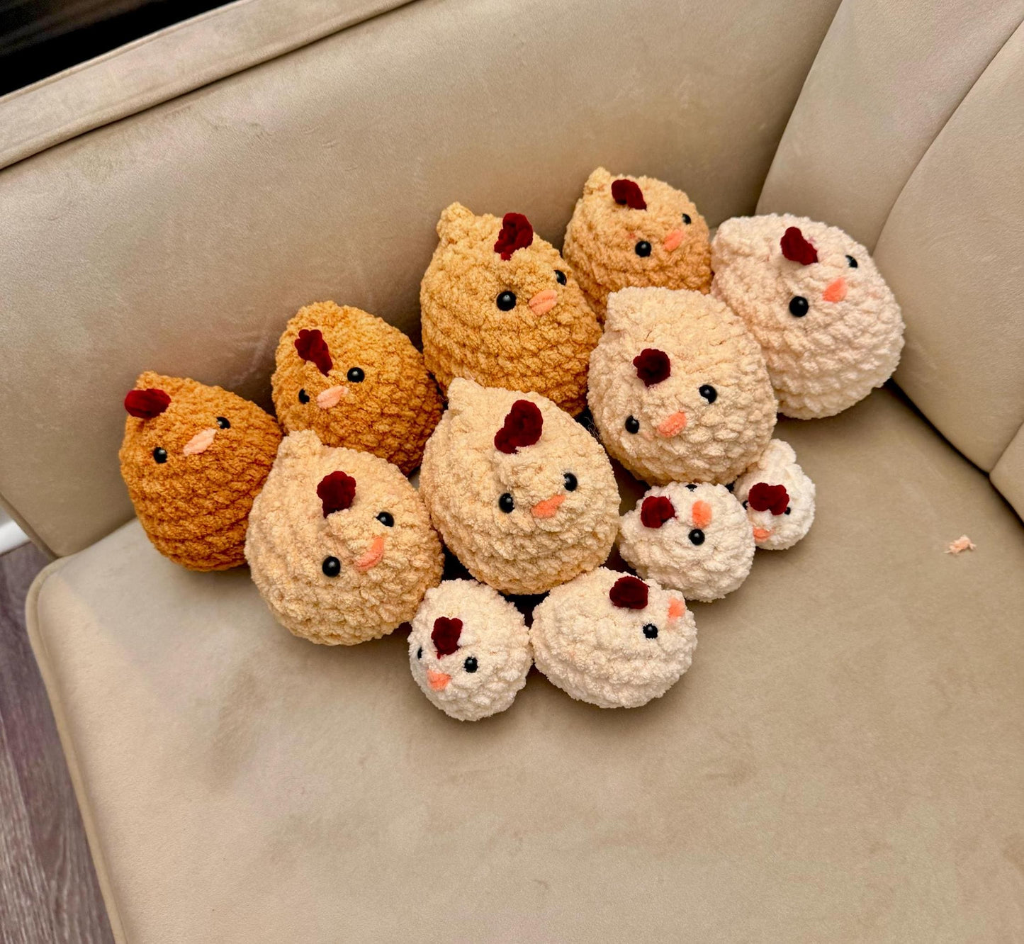 Mystery Chunky Chicken Plushie, Customizable Amigurumi