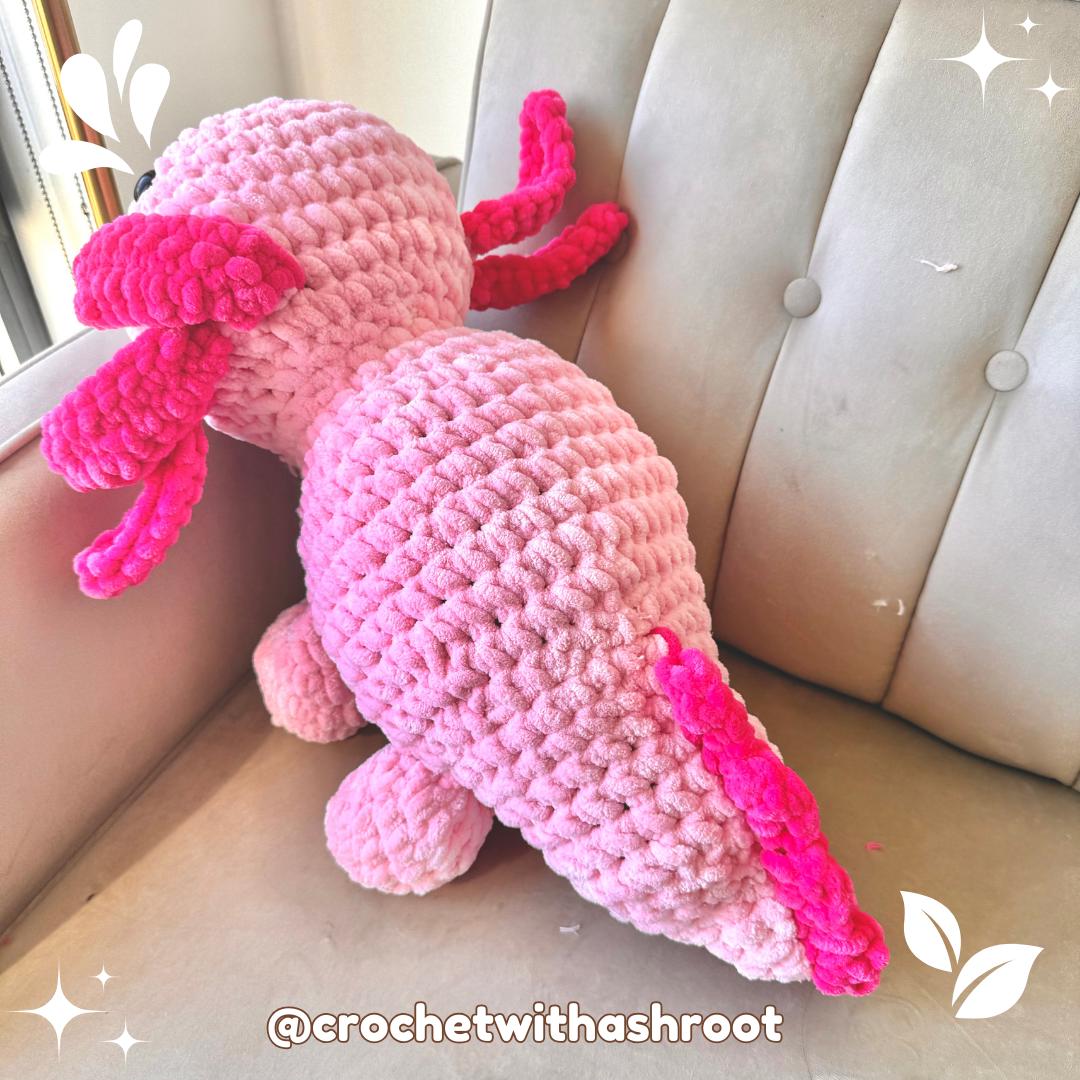 Jumbo Axolotl Amigurumi Pattern: No Sew (PDF Pattern)