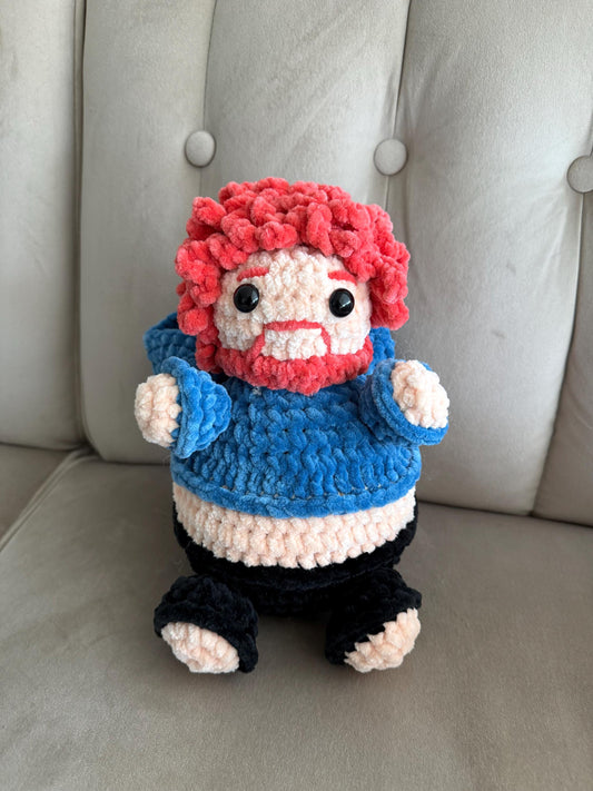 Caseoh Gamer Plushie – Amigurumi with Headphones, Customizable