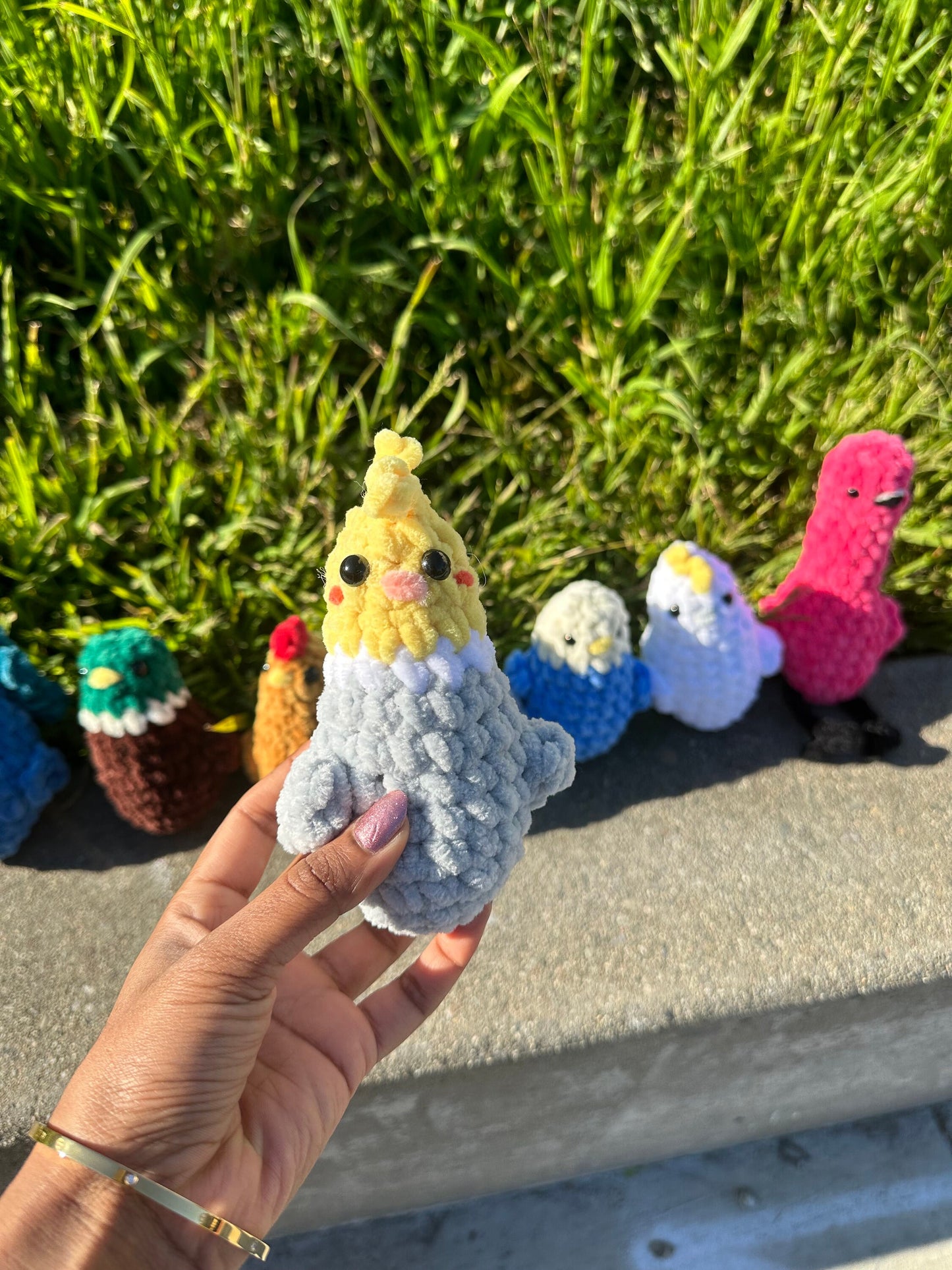 Crochet Bird Plushie, Amigurumi Stuffed Animal, Desk Buddy