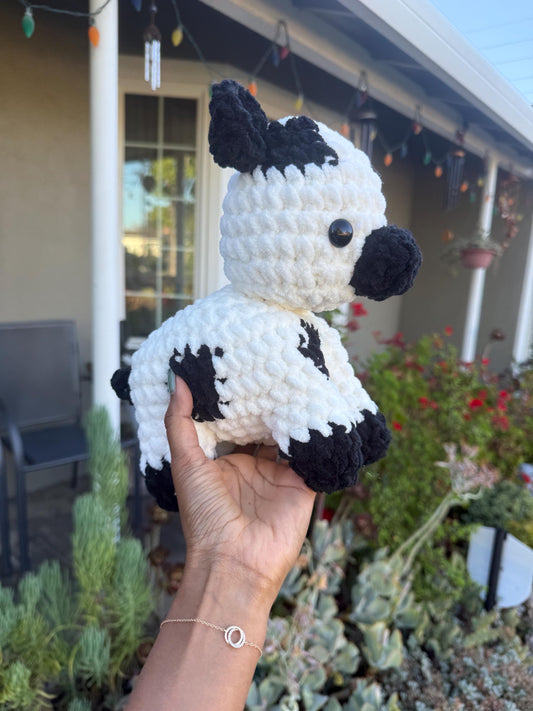 Customizable Crochet Cow Plushie, Soft Stuffed Animal