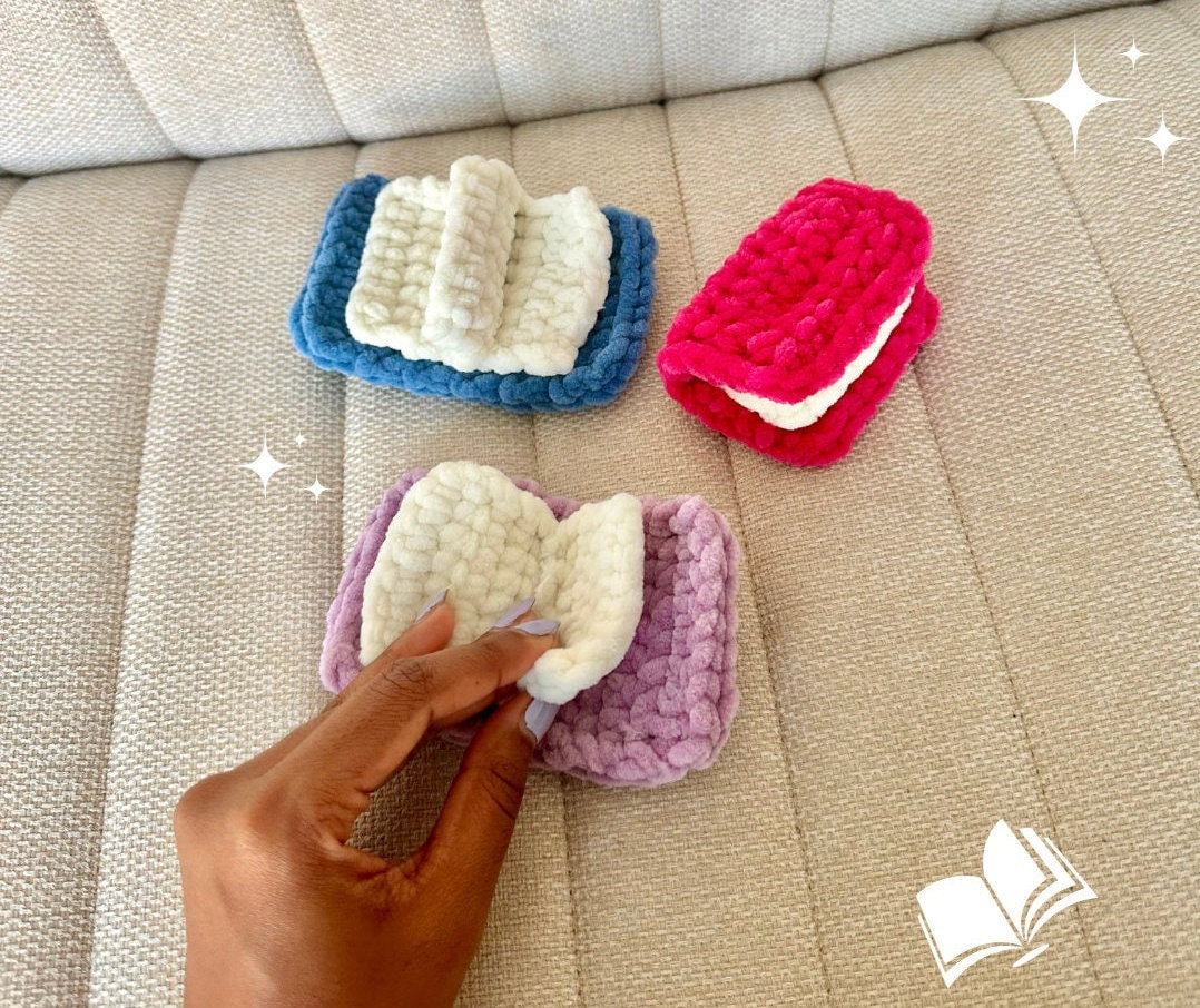 Pocket Book Plushie – Customizable Amigurumi Book Lover Gift