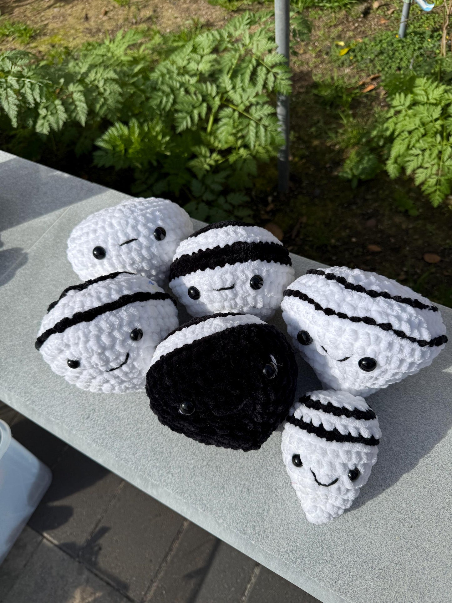 Mystery Amigurumi Plushie, Black and White Stuffed Animal