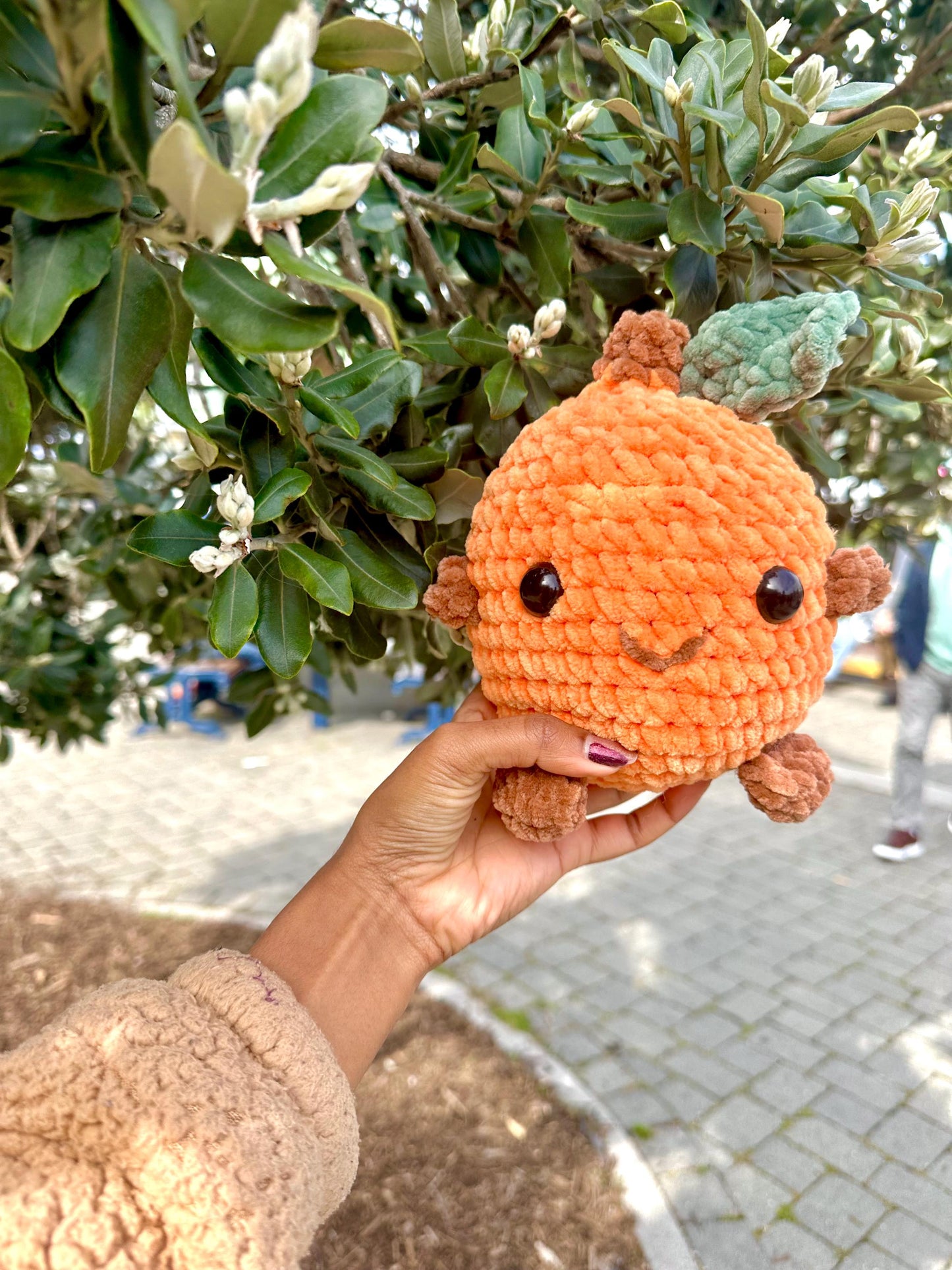 Orange Plushie, Amigurumi, Super Cute Fruit, Large Orange Plushie, Creative Gifts, Unique Decor
