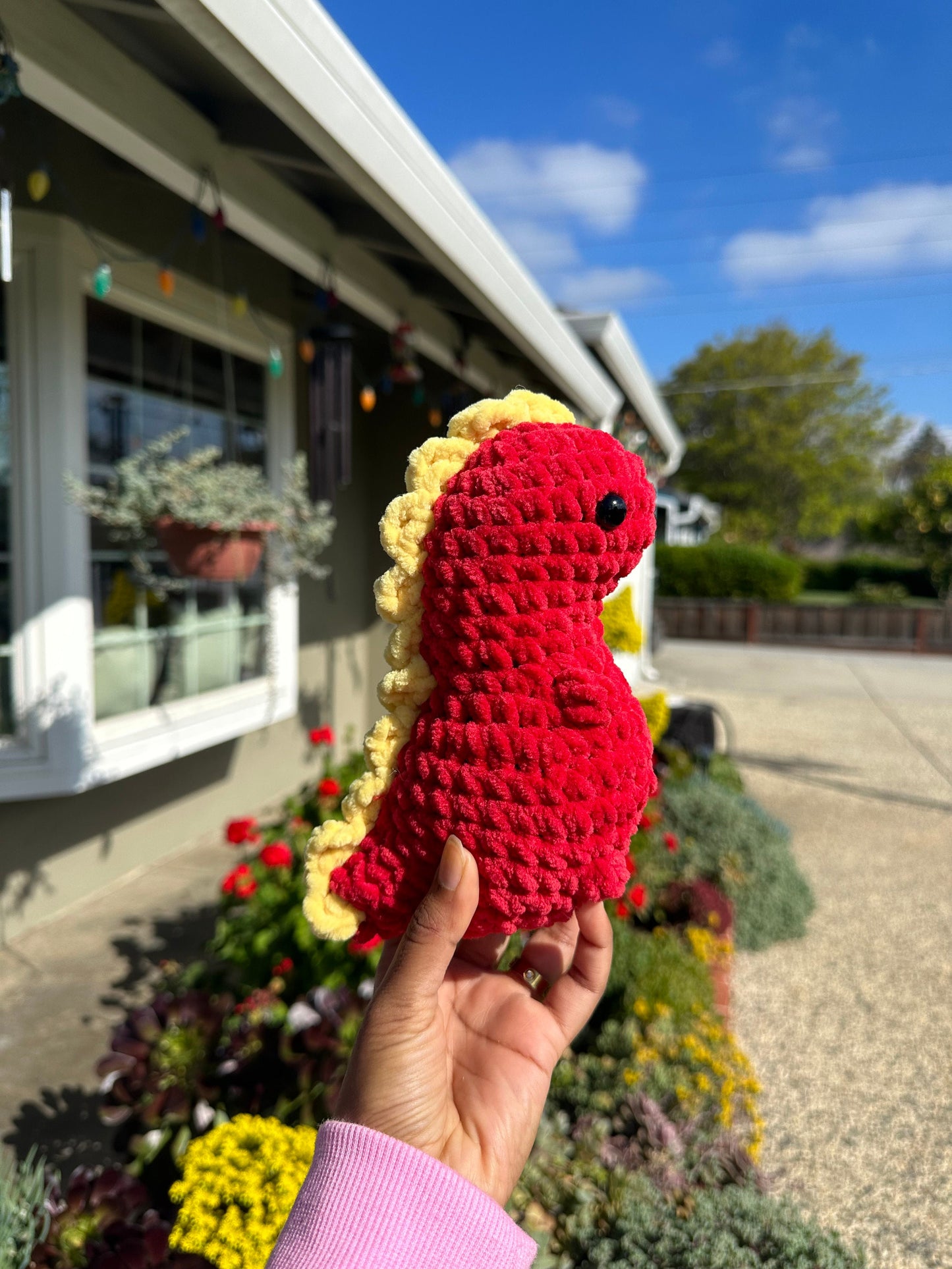 Customizable Crochet T-Rex Plushie, Amigurumi Dinosaur