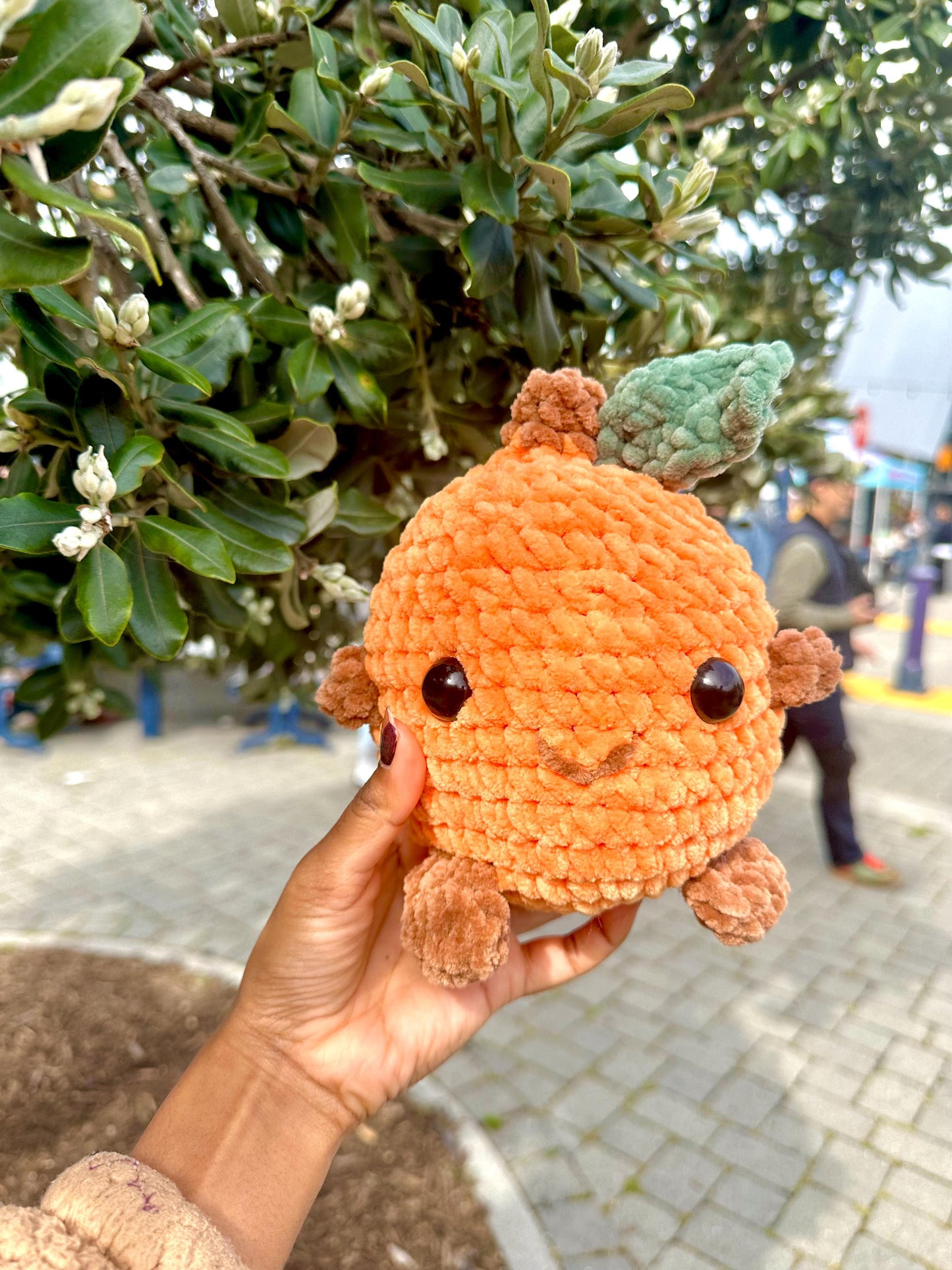 Orange Plushie, Amigurumi, Super Cute Fruit, Large Orange Plushie, Creative Gifts, Unique Decor