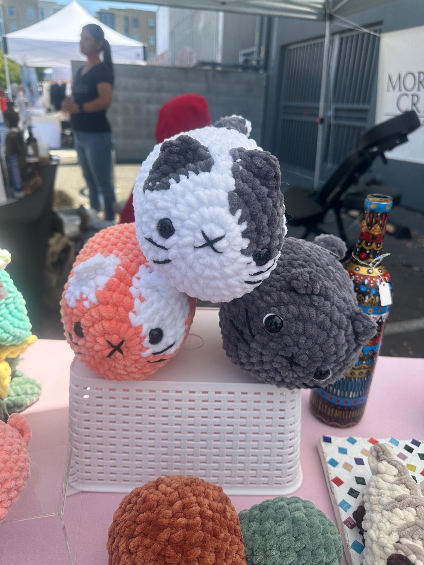 Customizable Loaf Cat Plushie, Chunky Amigurumi Stuffed Animal