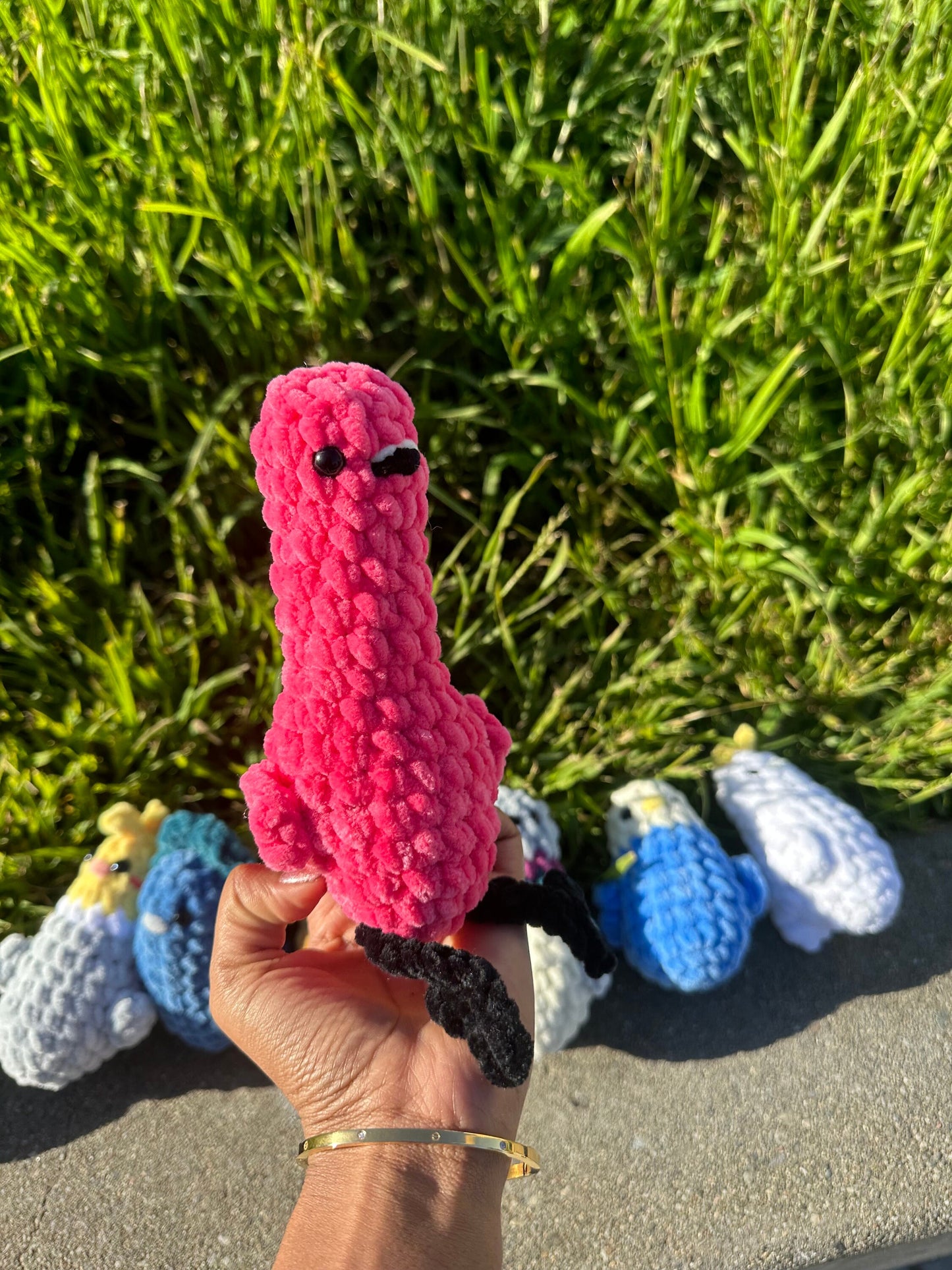 Crochet Bird Plushie, Amigurumi Stuffed Animal, Desk Buddy