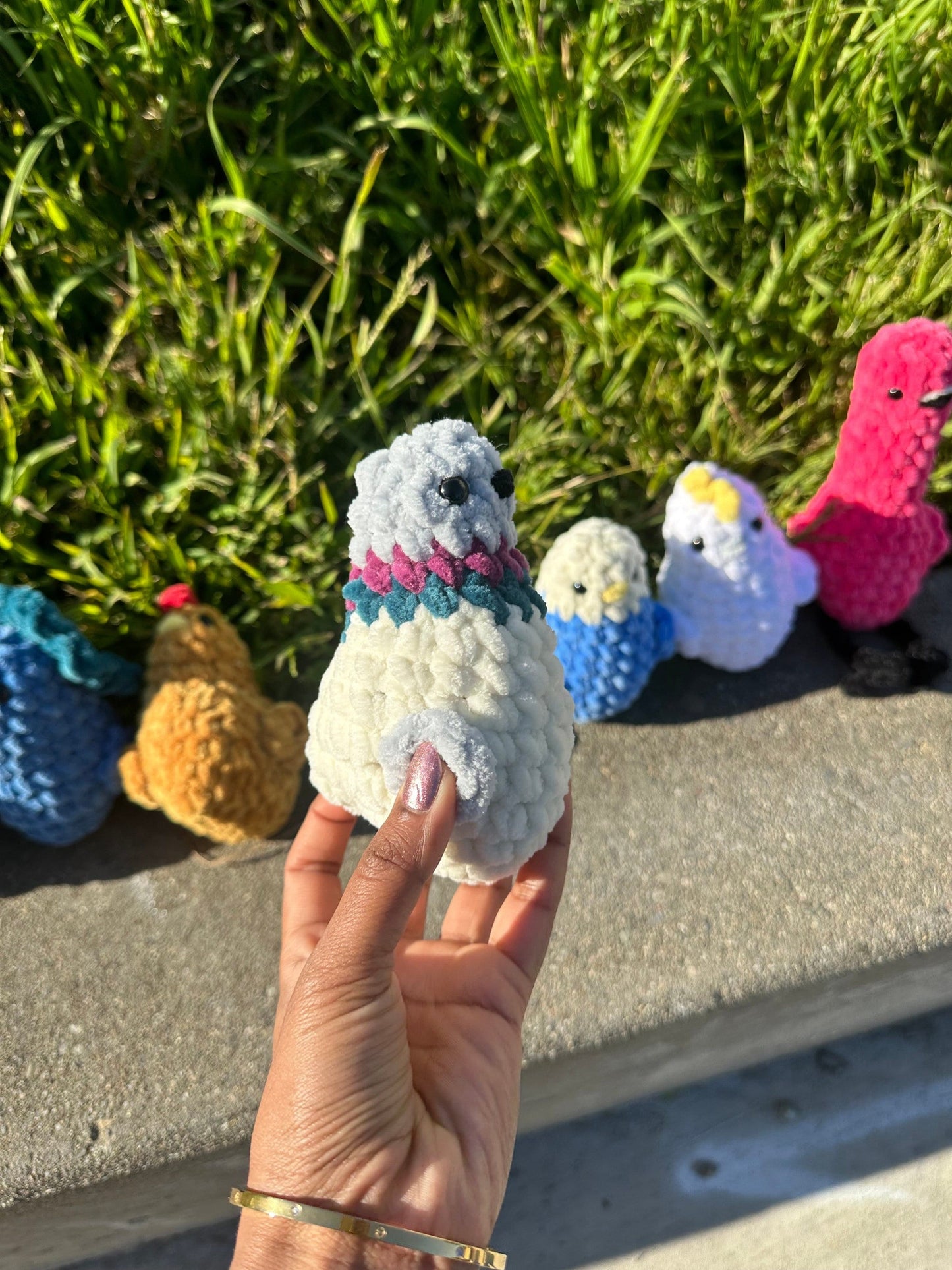 Crochet Bird Plushie, Amigurumi Stuffed Animal, Desk Buddy