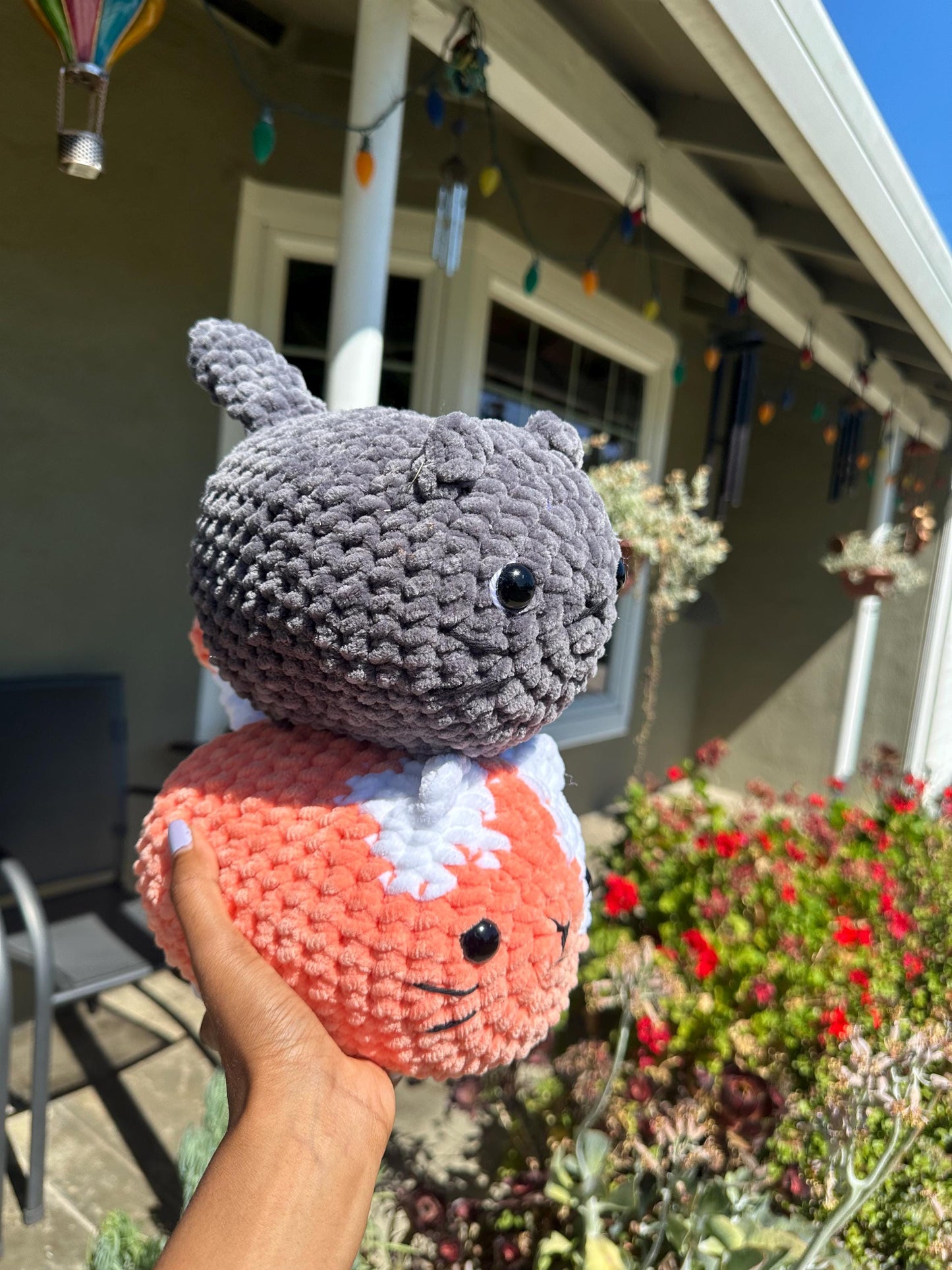 Customizable Loaf Cat Plushie, Chunky Amigurumi Stuffed Animal