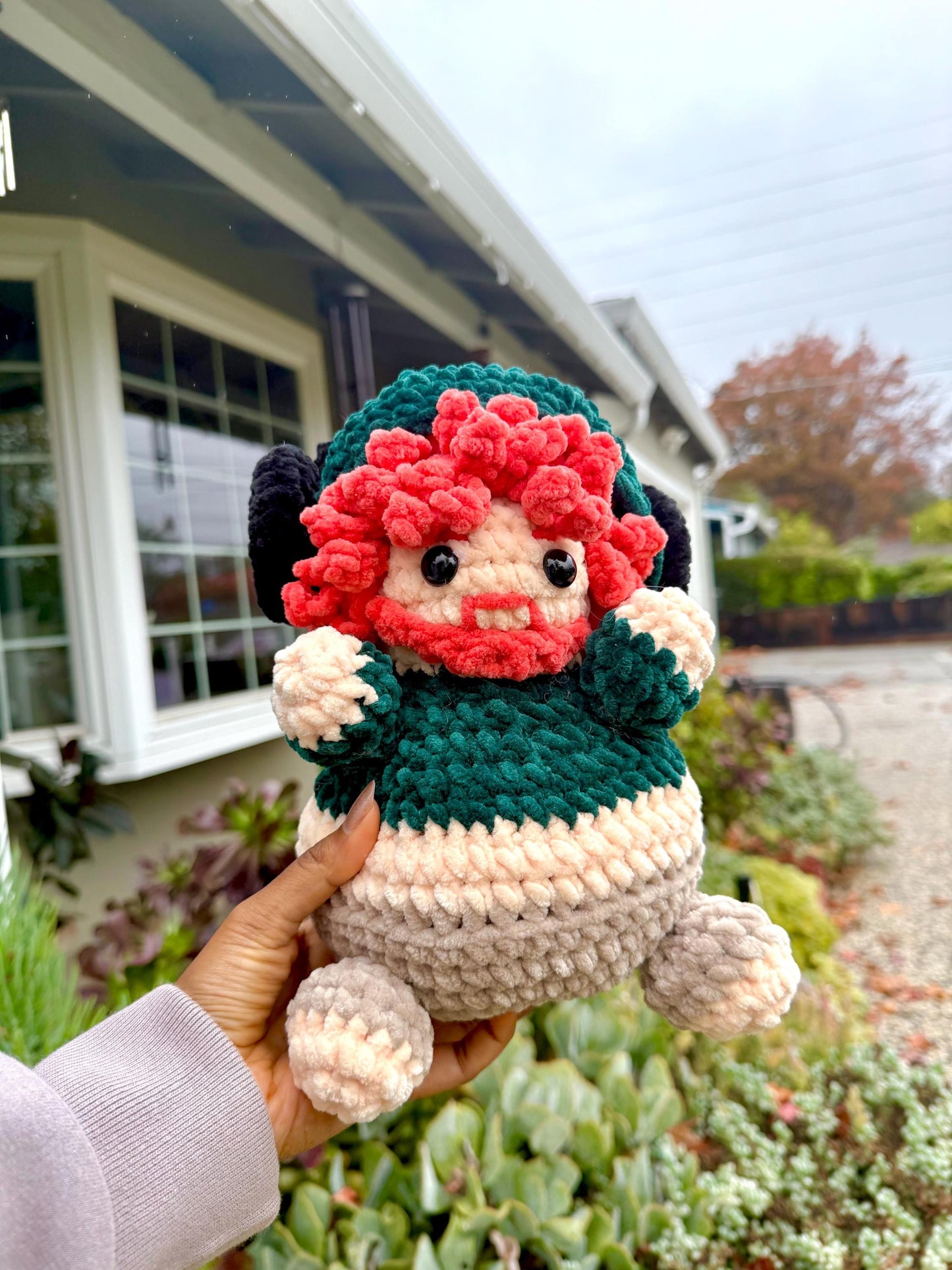 Caseoh Gamer Plushie – Amigurumi with Headphones, Customizable