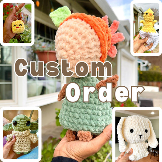 Custom Crochet Plushies Handcrafted to Order (PERSONALIZED)