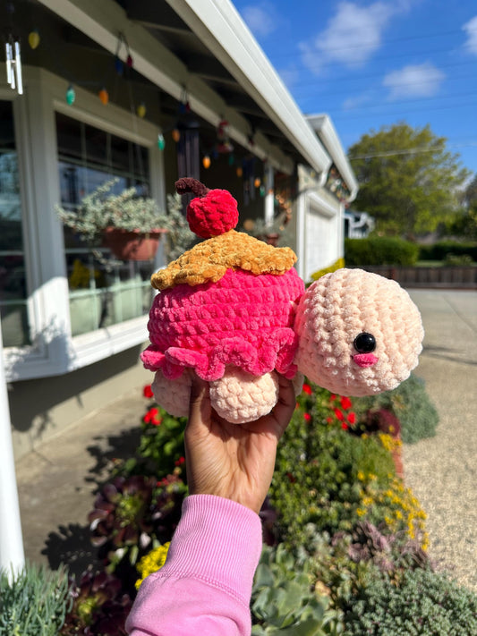 Ice Cream Sundae Turtle Amigurumi - Cute Crochet Gift