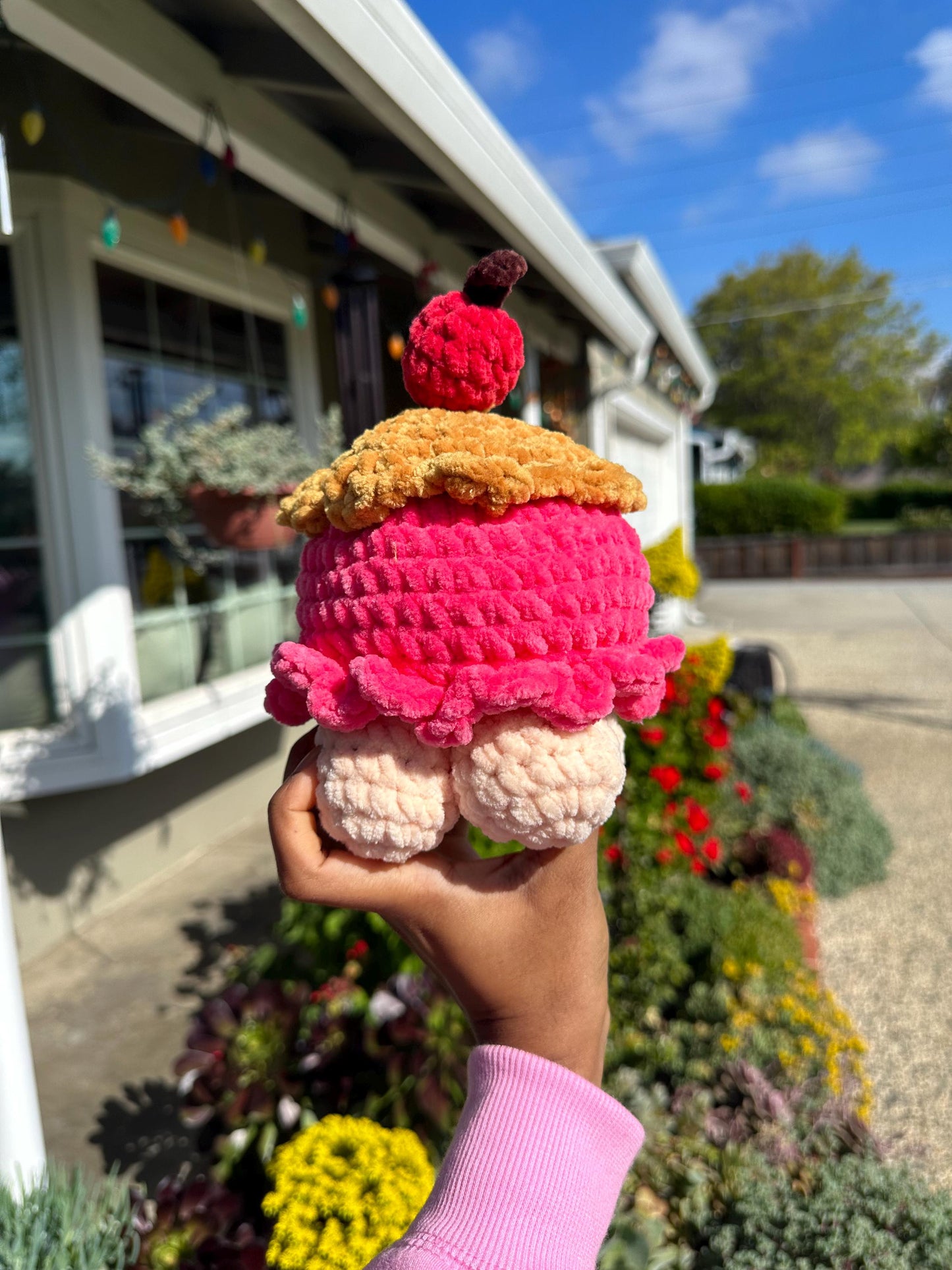 Ice Cream Sundae Turtle Amigurumi - Cute Crochet Gift